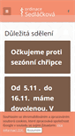 Mobile Screenshot of ordinace-sedlackova.cz